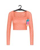 Camiseta de manga larga Zero Feel Bliss, corte largo, corte largo, color albaricoque suave