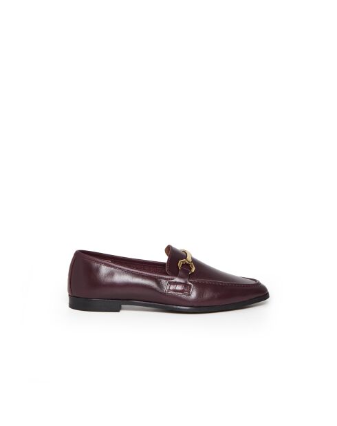 Mocassini Ellin 6 in pelle bordeaux
