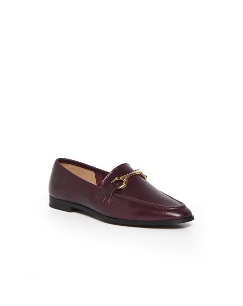 Mocassini Ellin 6 in pelle bordeaux