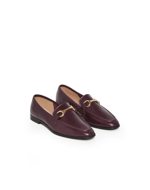 Mocassini Ellin 6 in pelle bordeaux