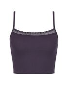 Crop-top Go Ribbed myrtille