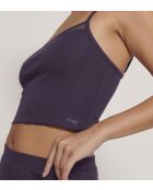 Crop-top Go Ribbed myrtille