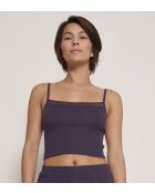 Crop-top Go Ribbed myrtille