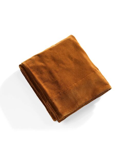 Fluweel, katoenen fluwelen gordijn met lus, tabaksbruin, fluweel - 135x260 cm