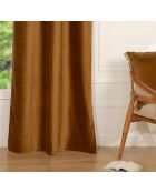 Fluweel, katoenen fluwelen gordijn met lus, tabaksbruin, fluweel - 135x260 cm
