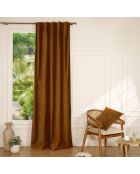 Fluweel, katoenen fluwelen gordijn met lus, tabaksbruin, fluweel - 135x260 cm
