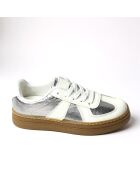Low-Top-Sneaker Margaret aus silberfarbenem Polyester