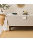 Mantel y 4 servilletas de lino y algodón Mahdia - 150x250 cm