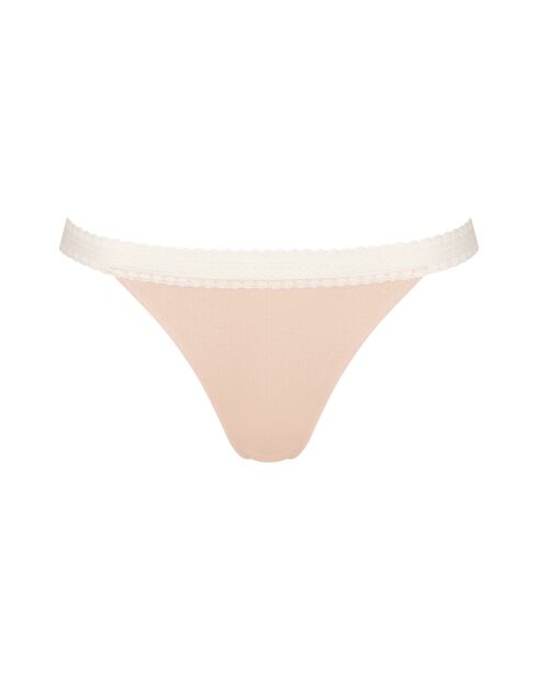 Set van 2 Go Ribbed tangas in poederoranje