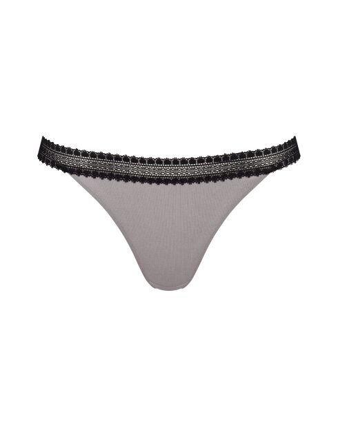 Set de 2 tangas Go Ribbed gris/negro