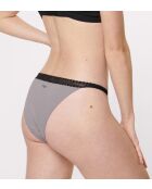Set de 2 tangas Go Ribbed gris/negro