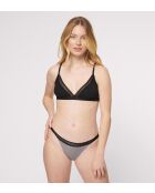 Set de 2 tangas Go Ribbed gris/negro