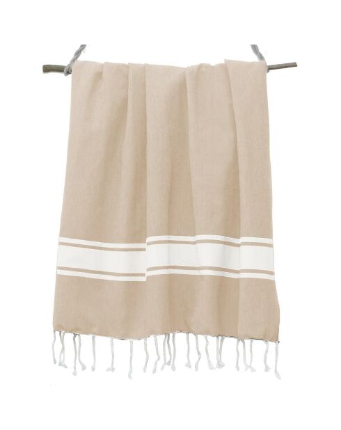 Fouta de algodón beige St Tropez xxxl - 200x300 cm