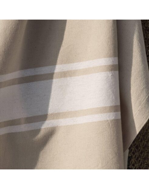 Fouta de algodón beige St Tropez xxxl - 200x300 cm