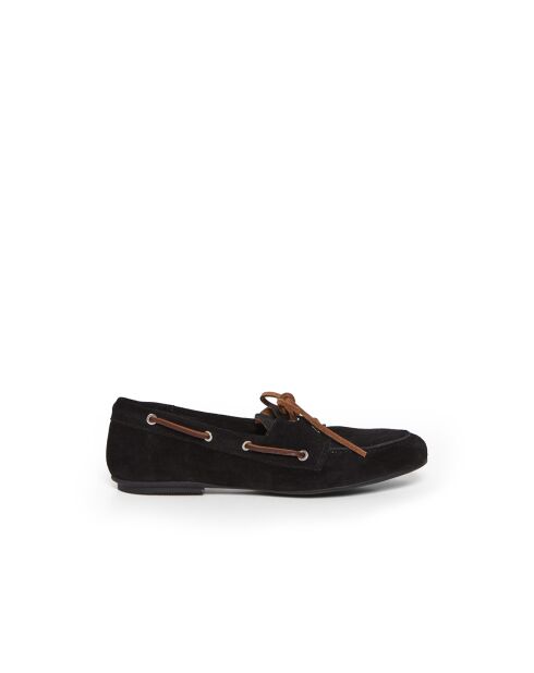 Mocassins Norine en cuir noirs