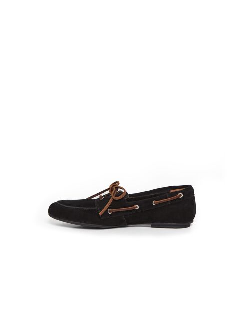 Mocassins Norine en cuir noirs