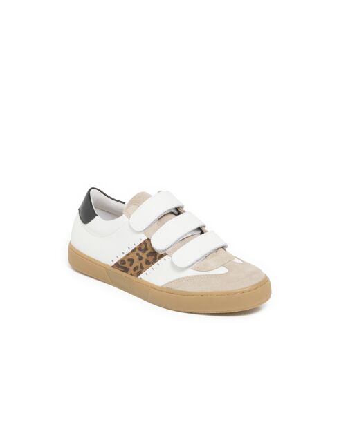 Low-Top-Sneaker Idalie aus Schweinsleder mit Leopardenmuster