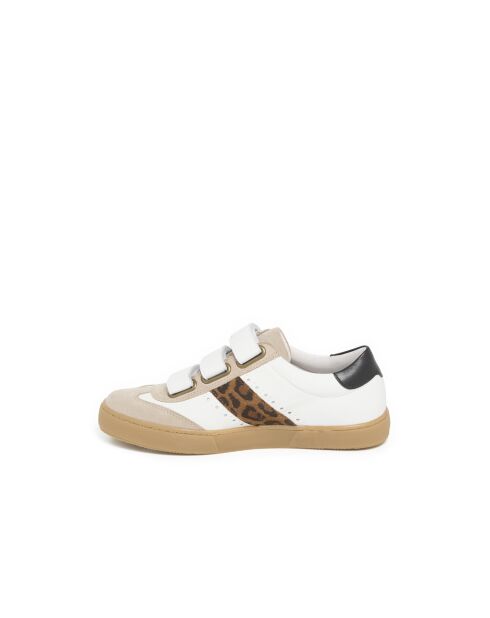 Low-Top-Sneaker Idalie aus Schweinsleder mit Leopardenmuster