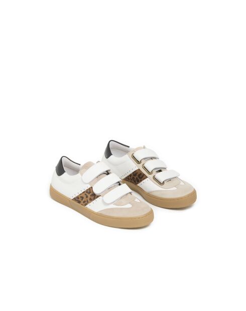 Low-Top-Sneaker Idalie aus Schweinsleder mit Leopardenmuster
