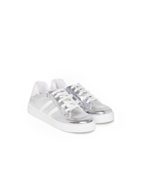 Silberne Low-Top-Sneakers von Meyer