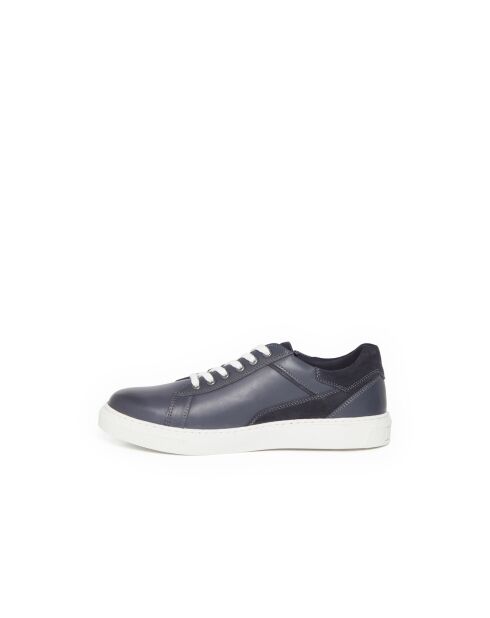 Blaue High-Top-Sneakers aus Leder