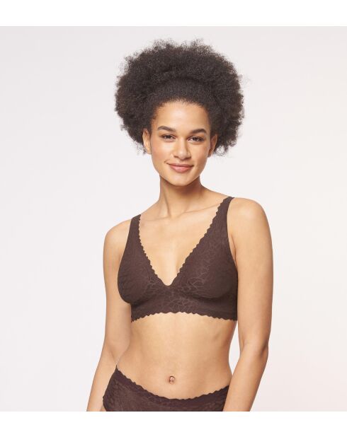 Reggiseno Zero Feel Lace 2.0 marrone ebano