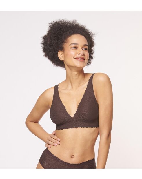 Reggiseno Zero Feel Lace 2.0 marrone ebano