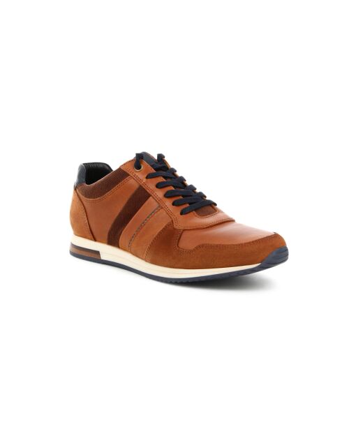 Zapatillas bajas de piel camel Frédéric 7