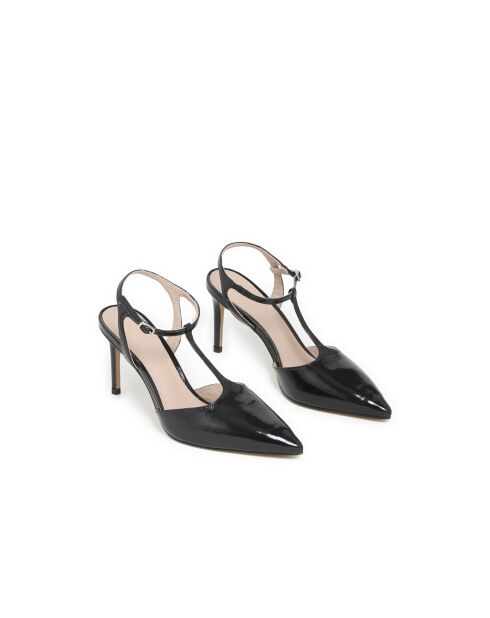 Pumps Edmée in pelle verniciata nera