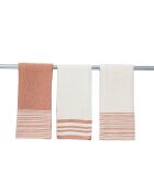 Set di 3 strofinacci Mahdia in cotone rosa argilla - 45x70 cm