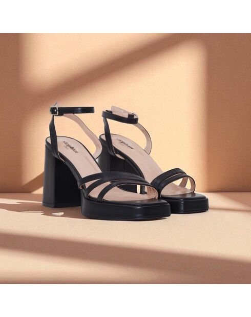 Zwarte sandalen van Priscilla - Hak: 6 cm