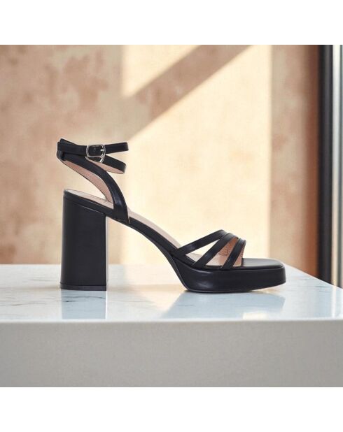 Zwarte sandalen van Priscilla - Hak: 6 cm