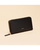 Compagnon Maya en cuir noir - 19,5x10x2 cm