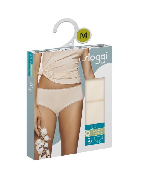 Set aus 2 Go H Midi Midi Slips Fresh Powder