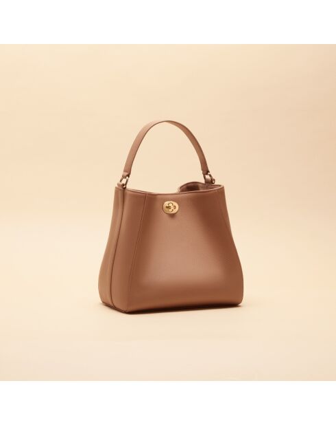 Sac à main Ada en cuir noisette - 21,4x20,9x13 cm