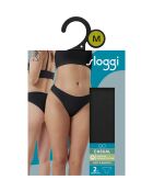 Set di 2 slip neri Go Casual H High Leg a gamba alta