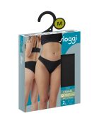 Set di 2 slip neri Go Casual H High Leg a gamba alta