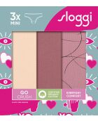 Set di 3 mini mutandine Go Crush rosa/malva