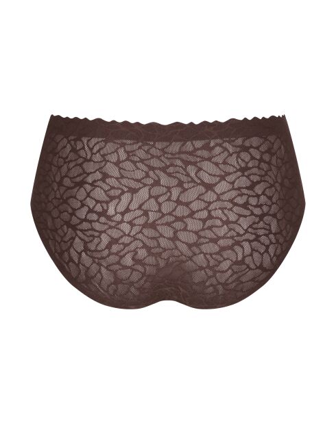 Slip a vita alta Zero Feel Lace 2.0 marrone ebano
