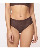 Slip a vita alta Zero Feel Lace 2.0 marrone ebano