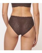 Slip a vita alta Zero Feel Lace 2.0 marrone ebano