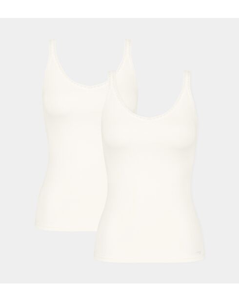 Set van 2 Go 01 zijden wit vest