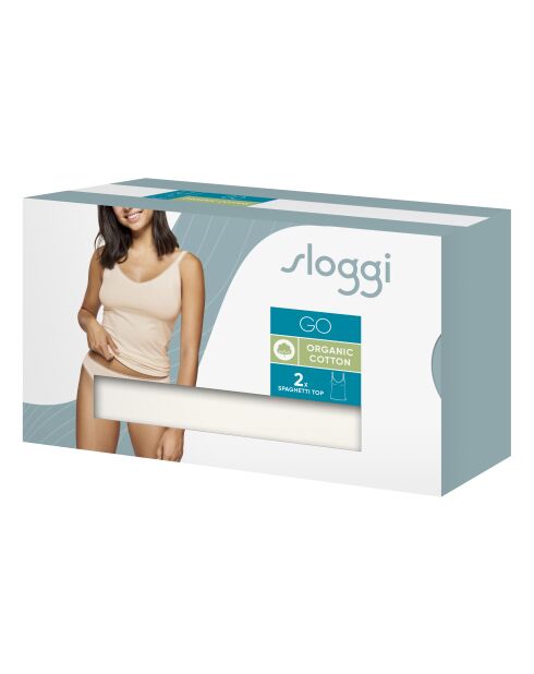 Set van 2 Go 01 zijden wit vest