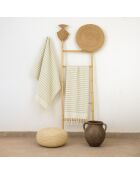 Hossegor Mandelgrüne Baumwollfouta - 100x200 cm