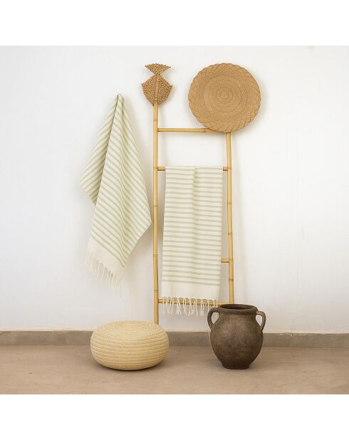 Hossegor Mandelgrüne Baumwollfouta - 100x200 cm