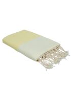 Fouta aus Baumwolle aus Ibiza-Baumwolle hellgelb - 100x200 cm