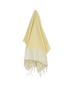 Fouta aus Baumwolle aus Ibiza-Baumwolle hellgelb - 100x200 cm