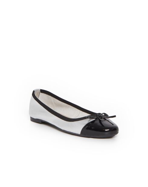 Giulia 6 silberne Lederballerinas