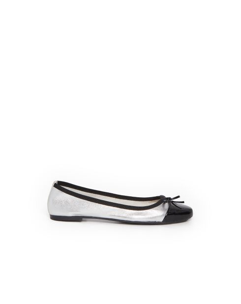 Giulia 6 silberne Lederballerinas