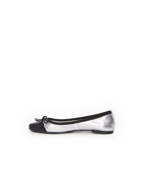 Giulia 6 silberne Lederballerinas